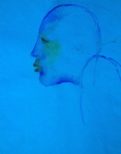 nero come la notte, anima occidentale - acquerello su carta/ black as night, Western soul - watercolor on paper 2012